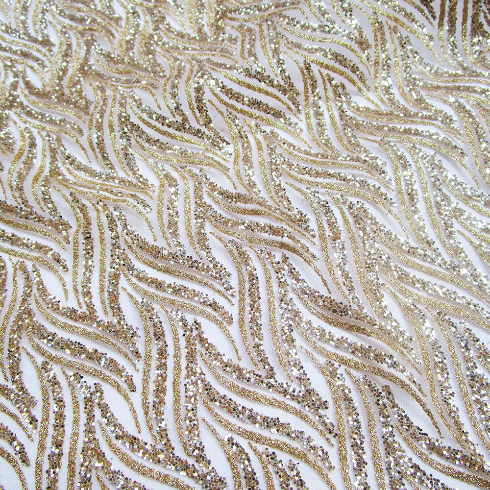 Tissu africain à paillettes pailletées 1 pièce | Maille Tissu or brillant, vêtements de fête Transparent, Sari indien, Tissu couture Tecidos