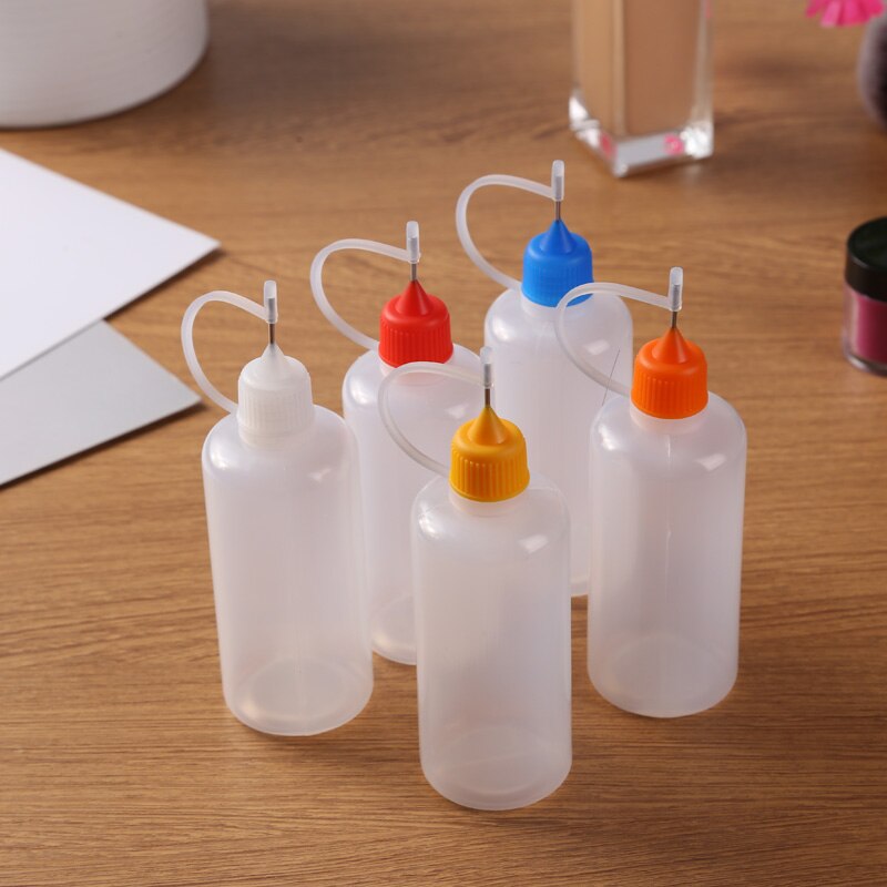 Ensemble de 5 flacons d'applicateur vide remplis de colle à peinture et autres, pour une Application précise et propre