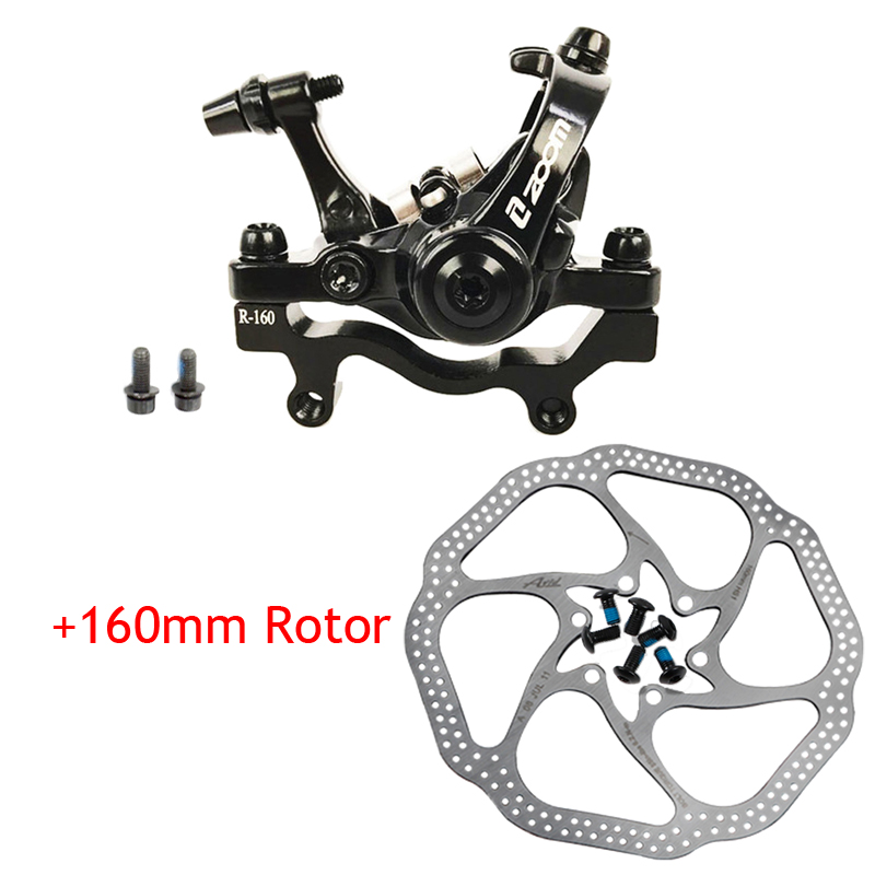 Zoomen DB680 Fahrradbremsen MTB Mechanischer Scheibenbremssatz für Mountainbike Elektroroller Bremssattel mit Rotor 160 mm Radfahren: Marine Blau