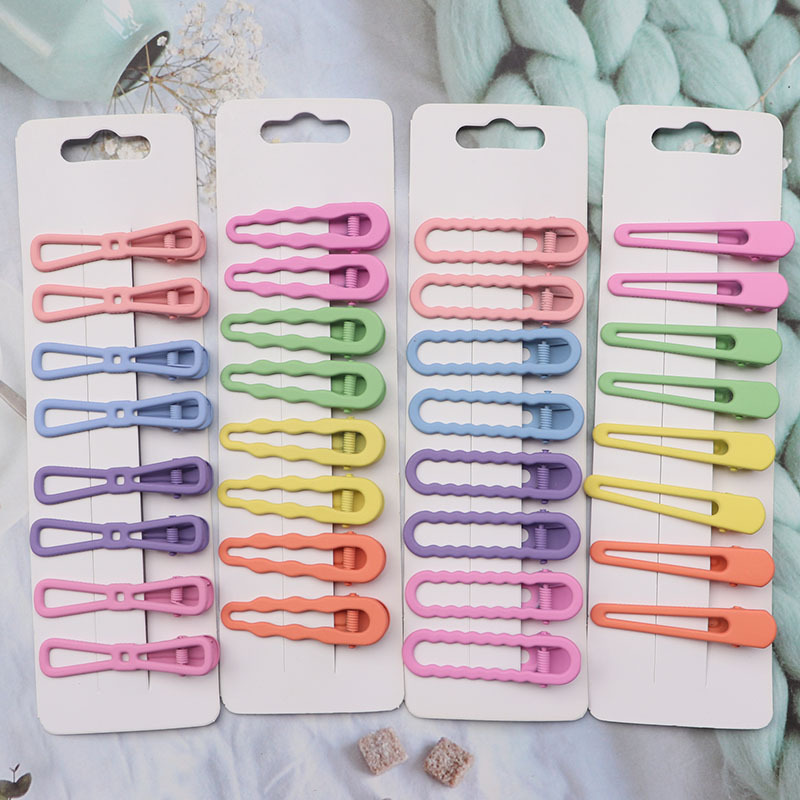 8 unids/set de pinzas para el cabello cuadradas ovaladas de estrella esmerilada Vintage para mujeres y niñas, horquillas de aleación encantadoras para adultos, pasadores dulces, accesorios para el cabello
