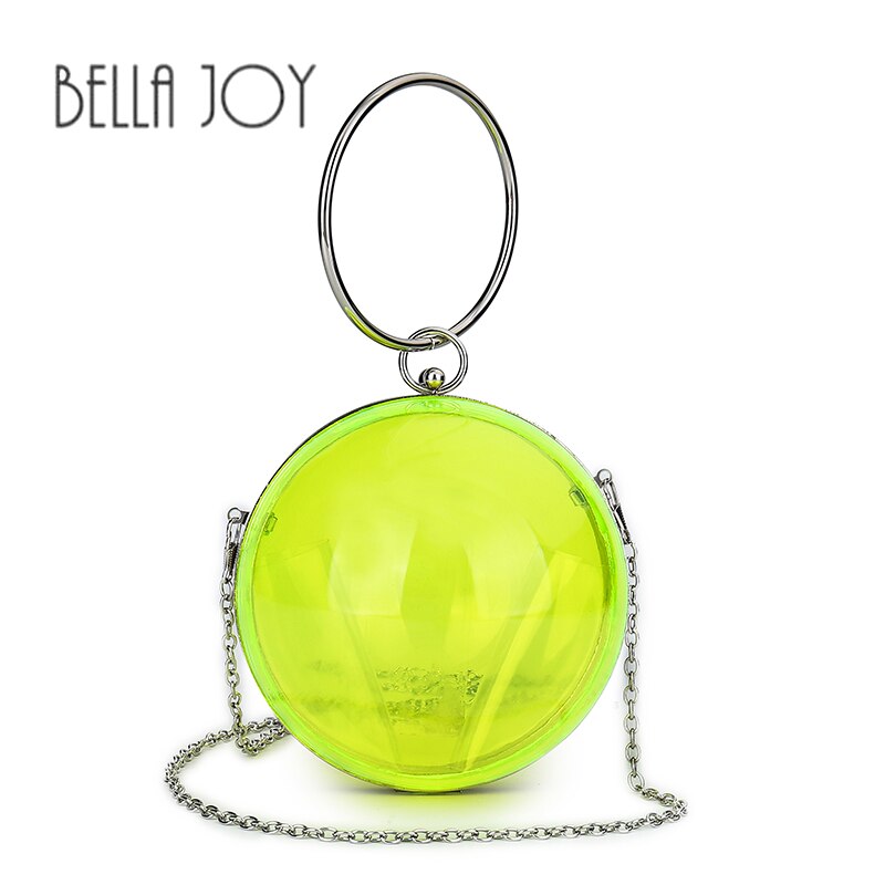 Bolso de mano de bola acrílica para , bolsa de noche a la , europeo y americano,: Yellow