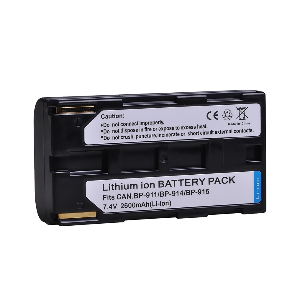 3pcs 2600mAh BP-911 BP-911K BP-914 BP-915 BP-941 927 924 Camera Li-ion Battery for Canon E1 E2 E30 ES50 ES6500V ES7000V ES8000V.