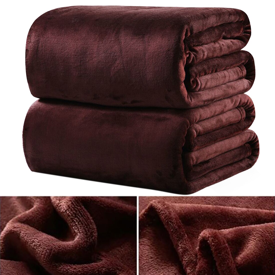 Nuttig Super Zacht Flanel Effen Sprei Deken Gooit Fleece Deken Manta Coberto Voor Slaapbank Auto Kantoor