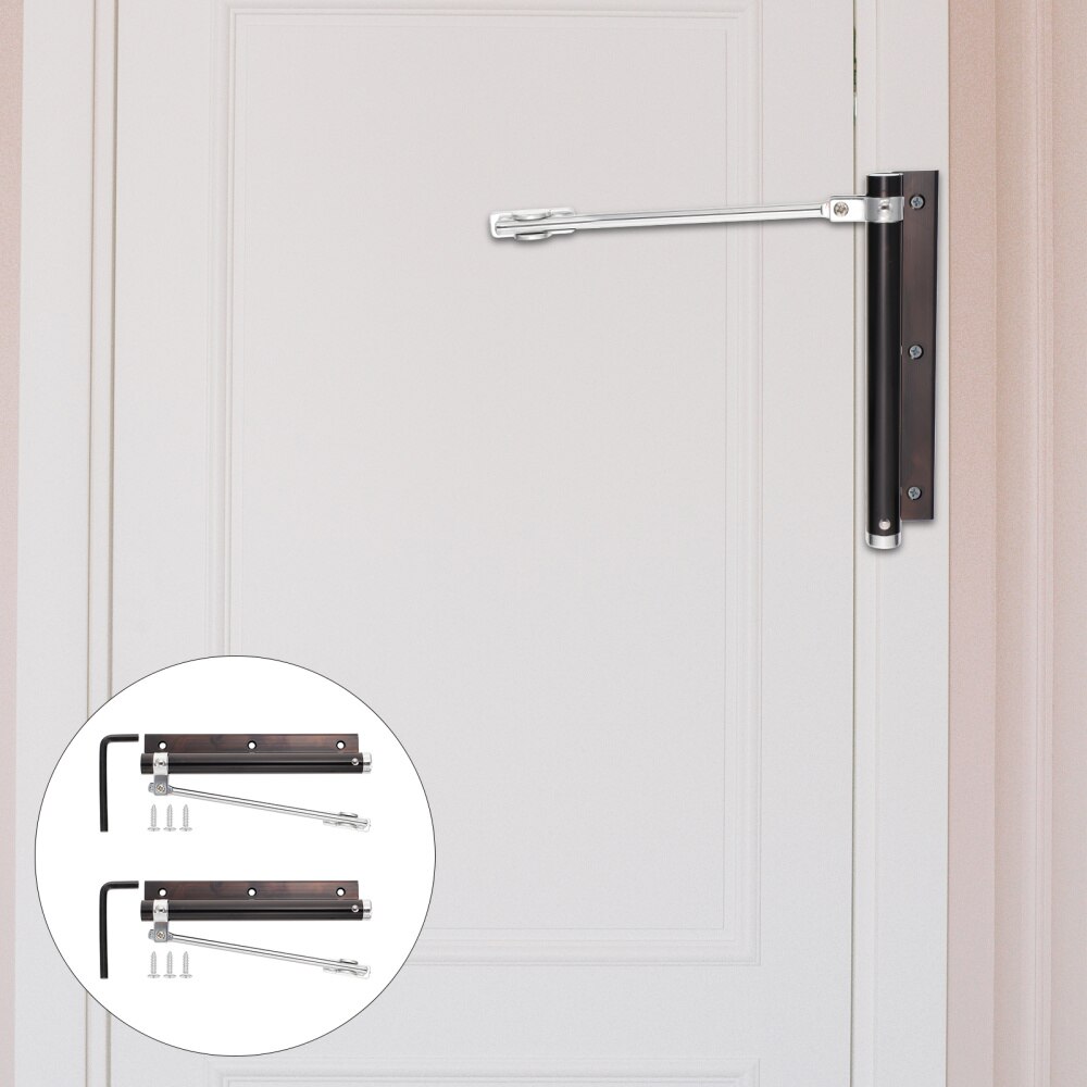 2pcs Metal Screen Door Closer Automatic Door Closer Adjustable Closing Speeds: Black