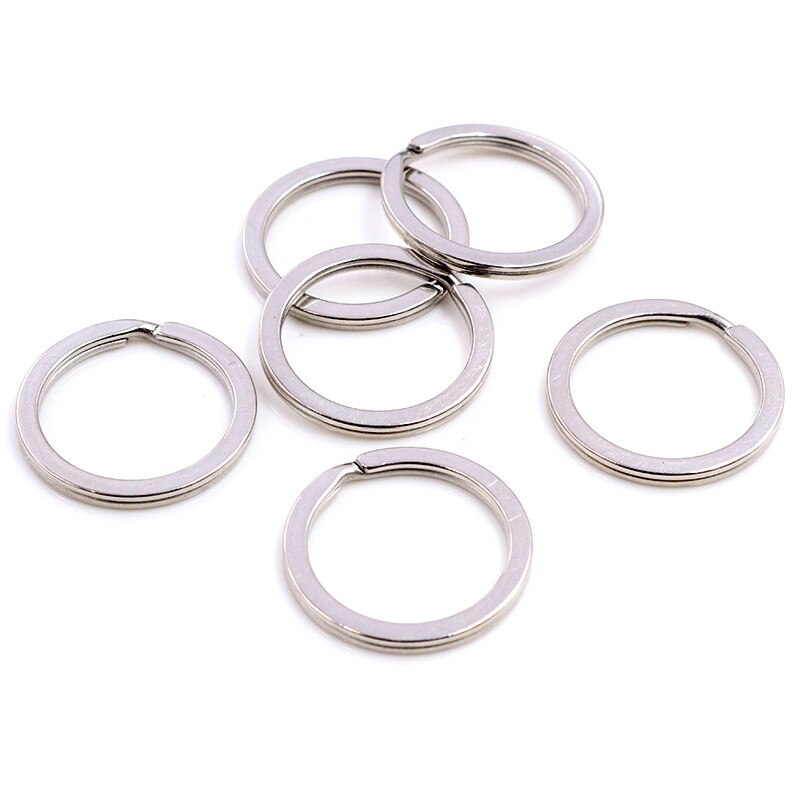 Rostfritt stål 25mm 28mm 10 st/lot nyckelring nyckelring ingen blekning färger loop ring nyckelring nyckelringar