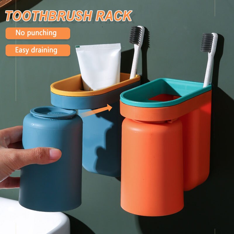 Toothbrush Holder Wall Mounted Convenience Self-Adhesive Toothbrush Holder for Bathroom Convenience Self-Adhesive PRE