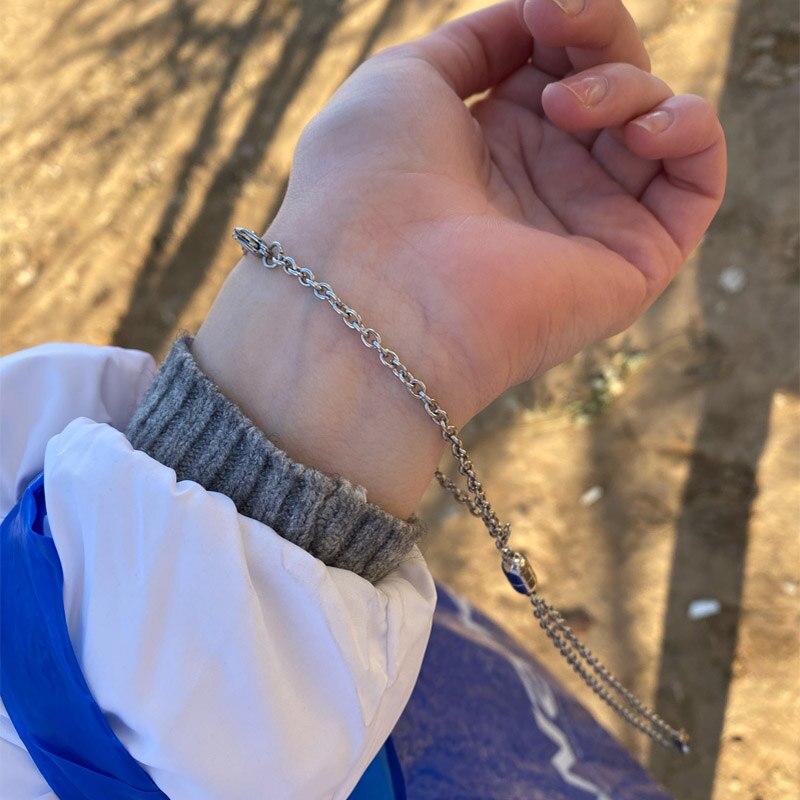 2Pcs/Set Steel O-Shaped Magnet Adjustable Bracelet for Couple Stainless Steel Charm Attractive Men and Women Valentine'Day