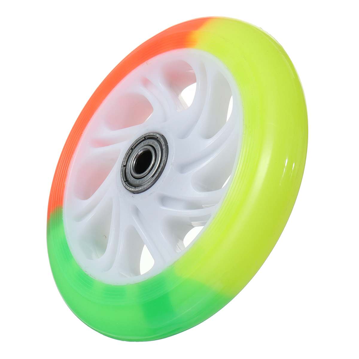 4PCS 120mm LED Flash Light Up Wheels For Scooter Inline Skates 2 ABED-7 Bearing: coloful