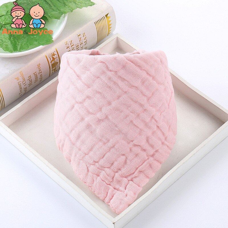 5 Stk/partij Baby Effen Sjaal Baby Katoen Gaas Snap Pasgeboren Gewassen Handdoek Slabbetjes: pink