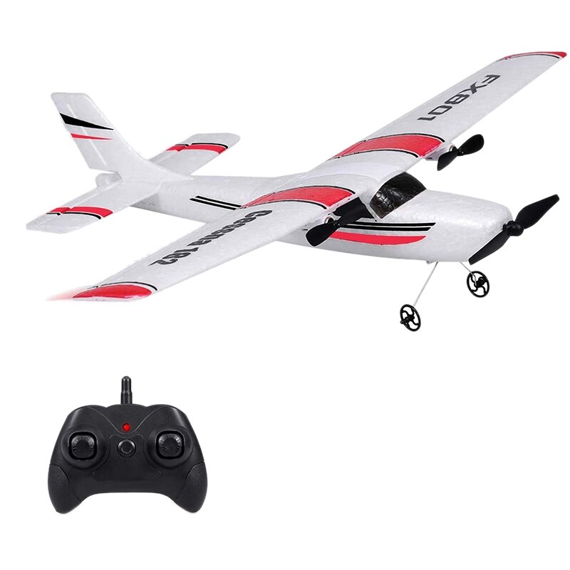 2.4Ghz 2-Channel Remote Control Aircraft EPP Foam RC Aircraft Built-in 6-Axis Gyroscope FX801 Remote Control Glider: Default Title