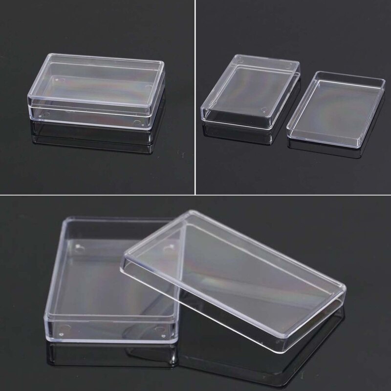 Rectangular Transparent Plastic Storage Case Playing Card Container Poker Cards Storage Box for Club Entertainment Venues