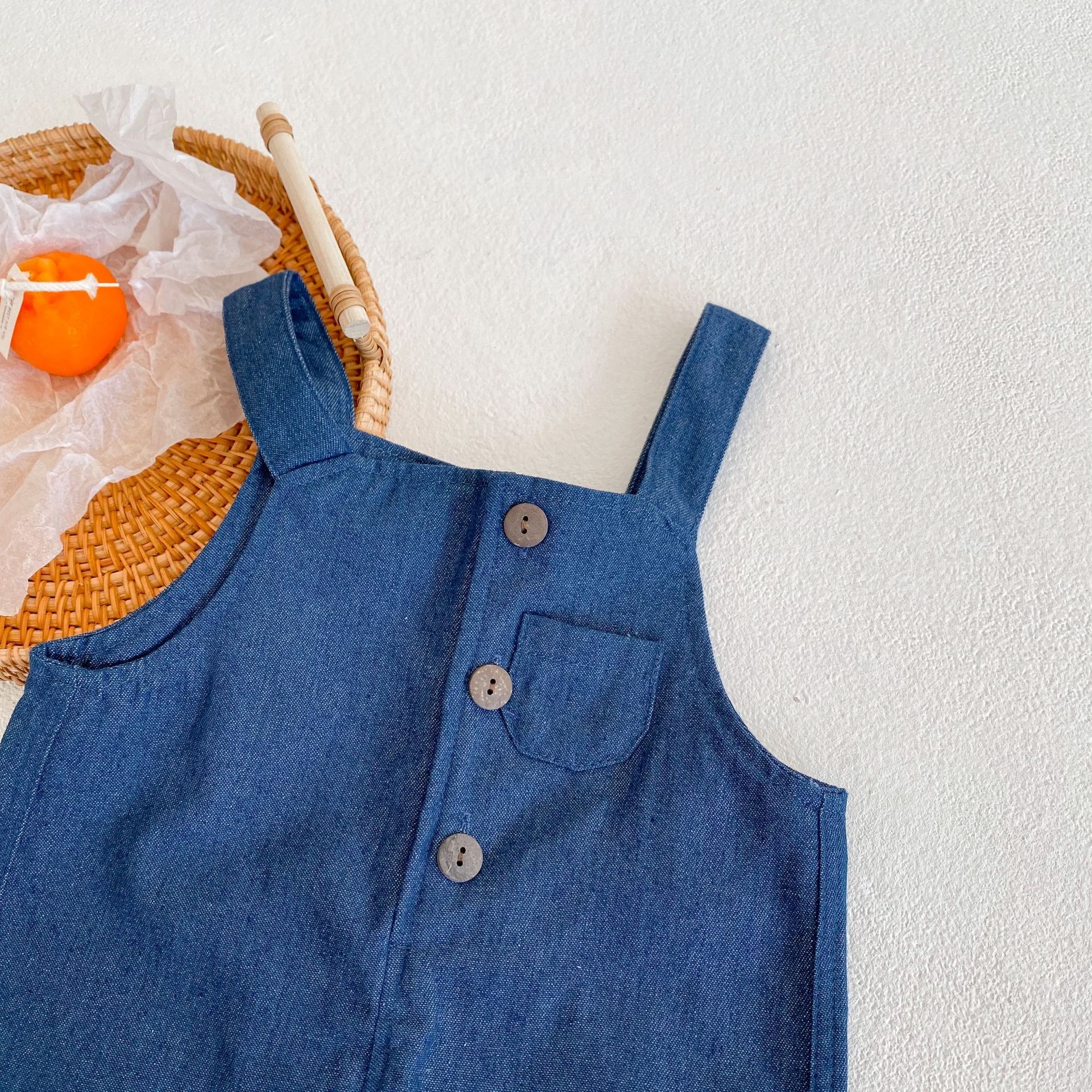 2022 frühlings-Baby-strampler mit trägern, ärmellose freundlicher-Overall, Baby-Jeans-Overall für jungen, Jeans-strampler für mädchen