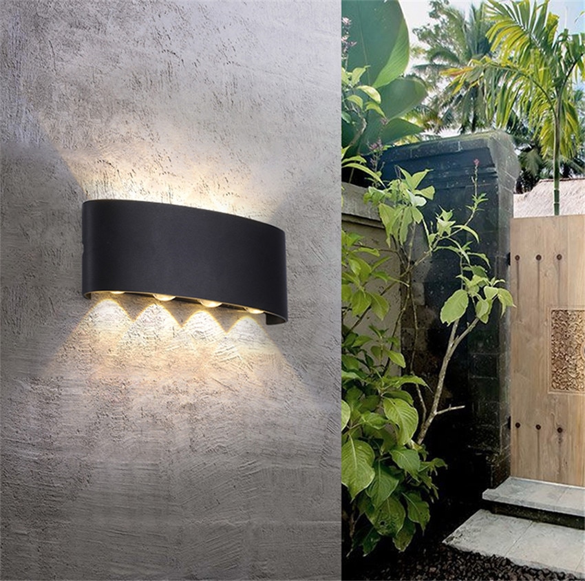 Led utomhus vägglampa balkong vägglampa gång innergård modern minimalistisk sovrum vardagsrum led utomhus ljus nr -11