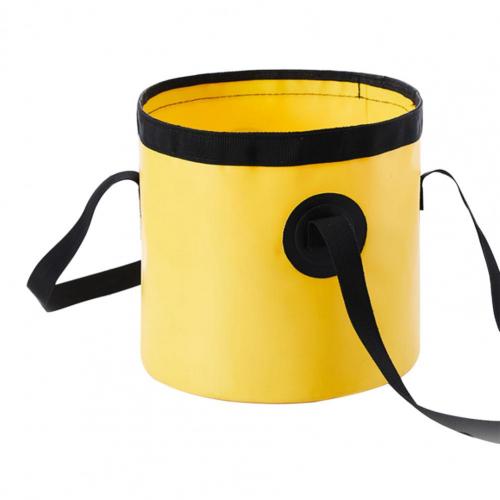 Cubo plegable de gran capacidad de 10L/20L, contenedor de almacenamiento de agua para viaje, Picnic y Camping, impermeable de PU: Yellow 20l