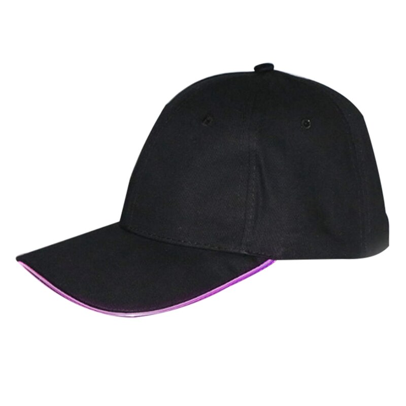 Cool LED Baseball Cap Battery Operated Shine at night Cotton Peaked Hat Outdoor Sports Wear With Adjustable Back Closure: 12