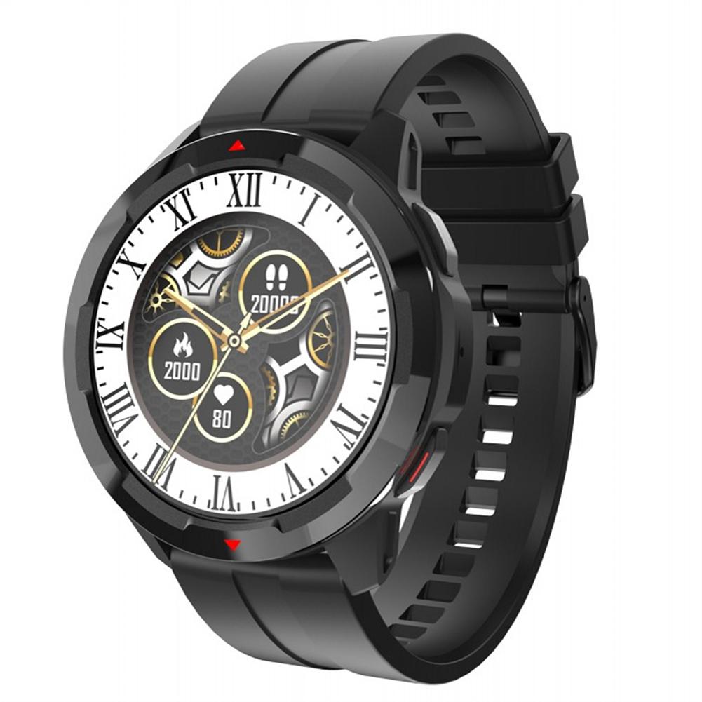Smartwatch mit mt13 1.32 zoll-display (360 x 360 hd zoll), bluetooth-funktion, anruffunktion, blutsauerstoffmessung, herzfrequenzmessung und wasserdichtem armband: Schwarz