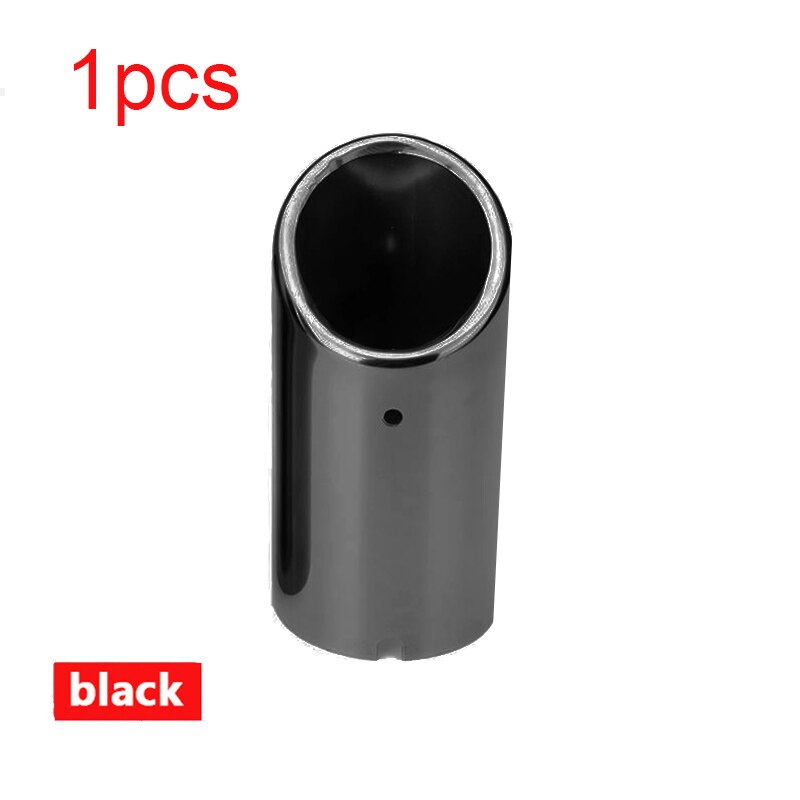 Para Volkswagen Tiguan 2 exclusivo coche estilo 'silenciador de escape de acero punta tubo de cola Trim Auto accesorios 1,4 T: 1 PCS BLACK