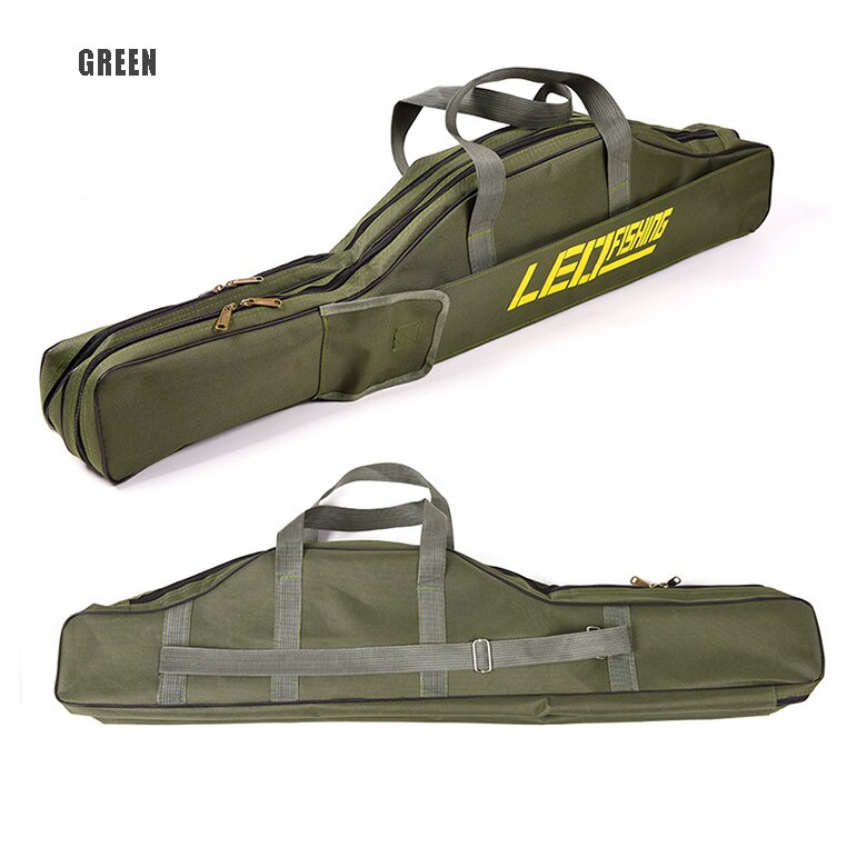 100/150cm sammenleggbar fiskepose oxford fiske deksel stang spinning bag fiskestang snelle lokke bag oppbevaring fiskeutstyr bag: 1m grønne