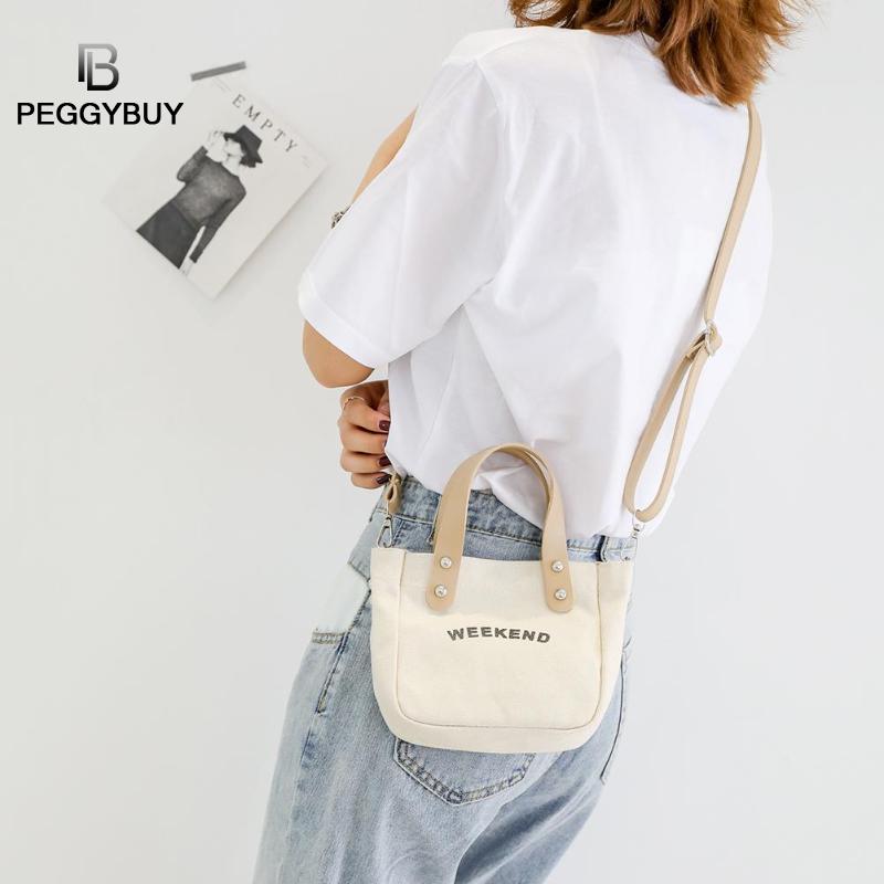 Vrouwen Canvas Afdrukken Messenger Tas Mode Brief Afdrukken Schouder Messenger Handtassen Canvas Vrouwen Crossbody Tas