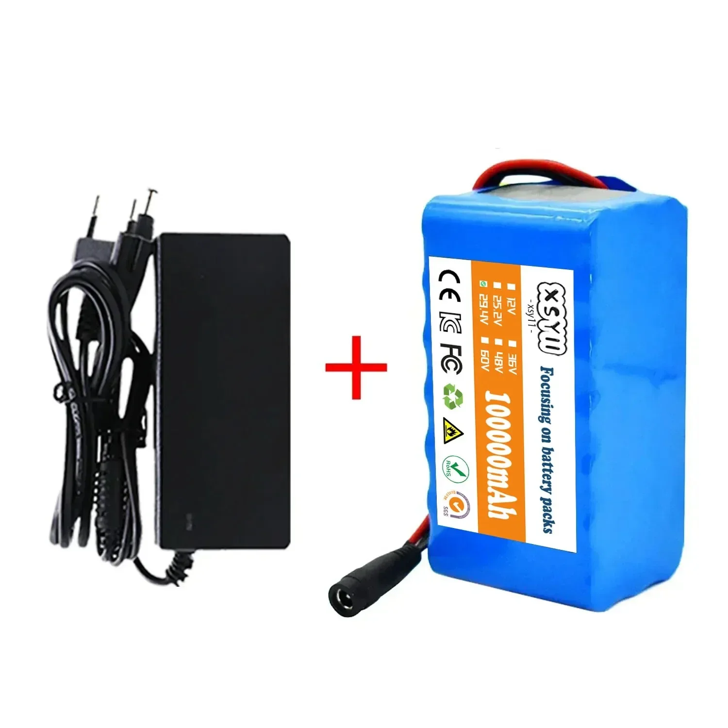 24V 100000mAh 7S3P 18650 Lithium 24V Lithium Battery Wheelchair battery 7s3p Battery Pack: Blue