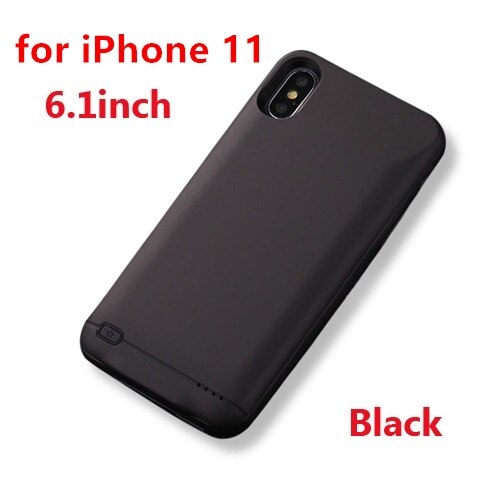 Hot 10000mAh ładowarka Case dla iphone 6 6s 7 8 Plus Power Bank etui do ładowania dla iphone 11 Pro XS Max 6s power bank Case: 11 Black