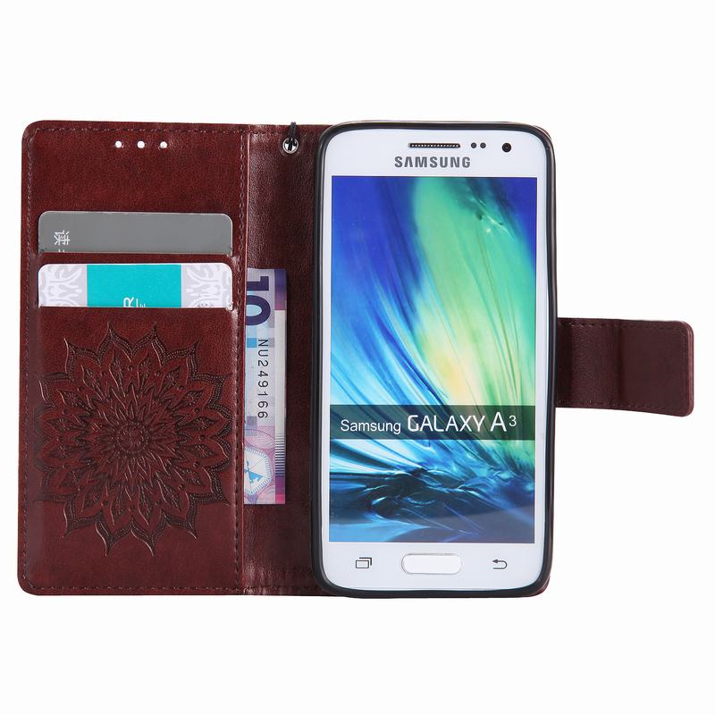 Voor Samsung Galaxy A3 Portemonnee Case + Silicone Cover Samsung Galaxy A3 Telefoon Case Voor capas samsung galaxy A3 case lederen