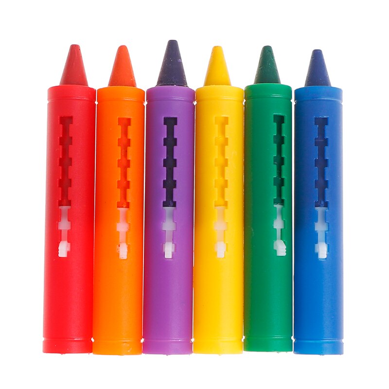 6 Stuks Baby Badkamer Kleurpotloden Gewassen Kleur Gekleurde Graffiti Pen Voor Kids Schilderij Tekening Levert Douche Speelgoed