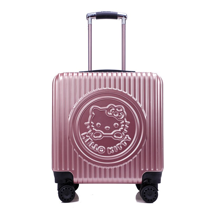 De Universele Wiel Bagage Mini Boarding Case Kleine Trolley Koffer Wachtwoord Koffer 18 Inch Unisex Zakelijke Bagage: Rose gold