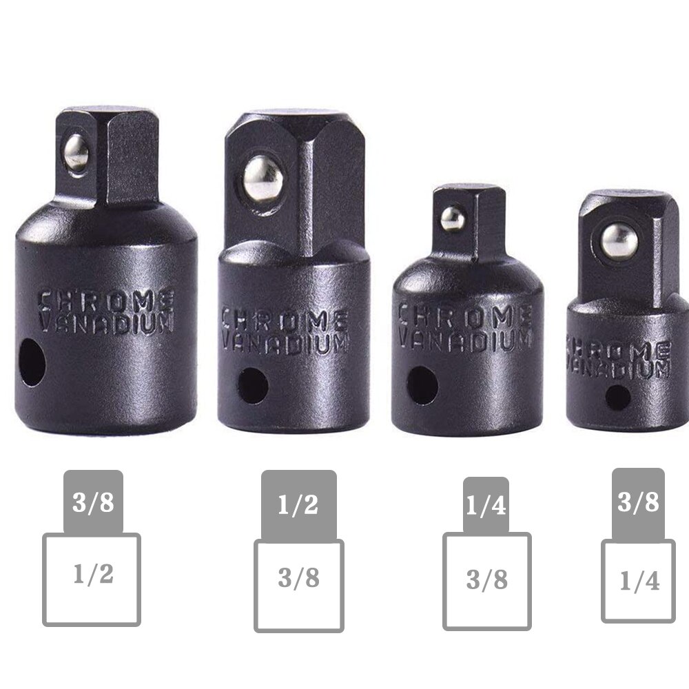 1pc 1/4 3/8 1/2 Socket Ratchet Converter Adapter Reducer Air Impact Craftsman Socket Wrench Adapter Repair Tools