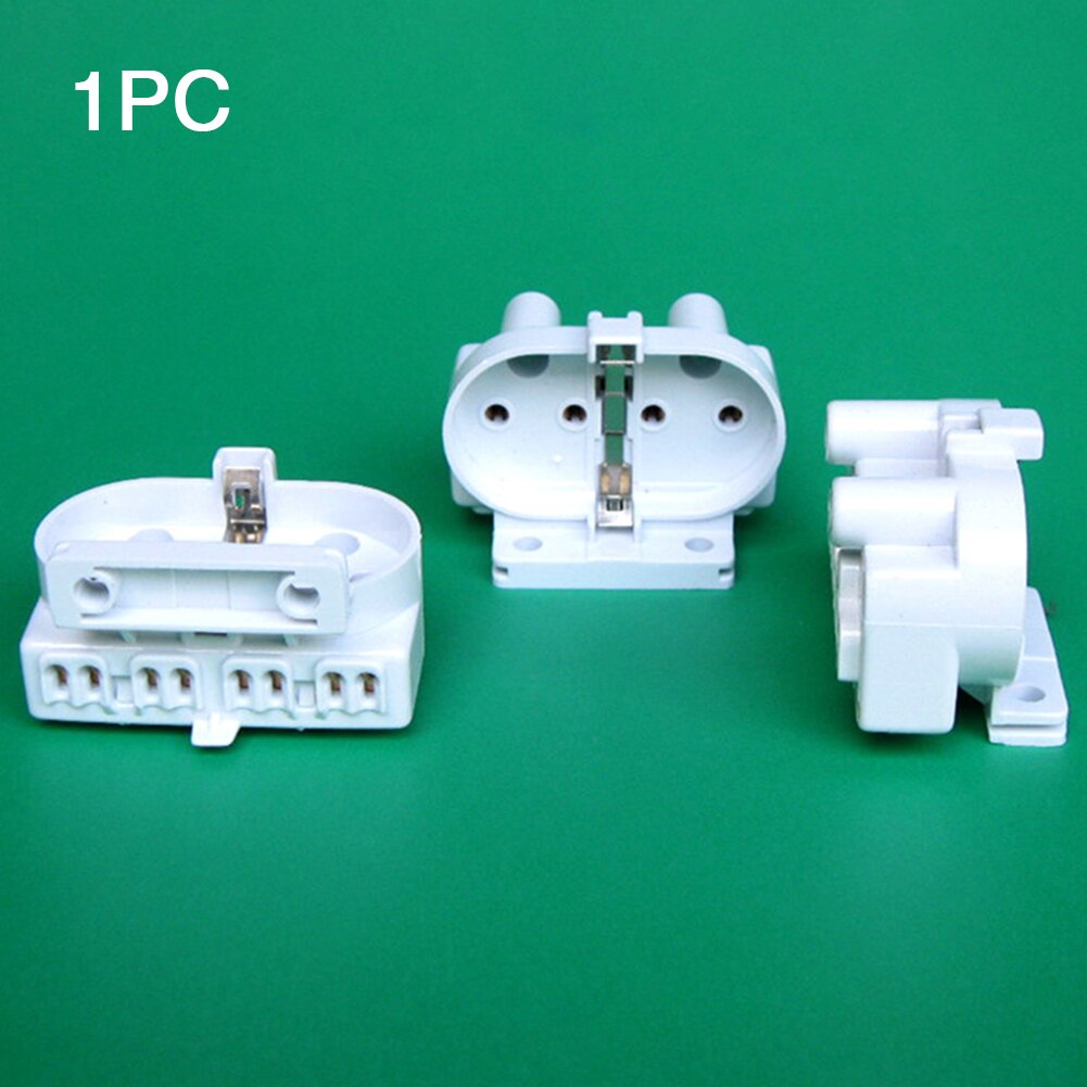 Soporte de luz adaptador de enchufe duradero 2G11 Base de lámpara de tubo hogar 2 A conector de fácil instalación 4 pines 250 V blanco