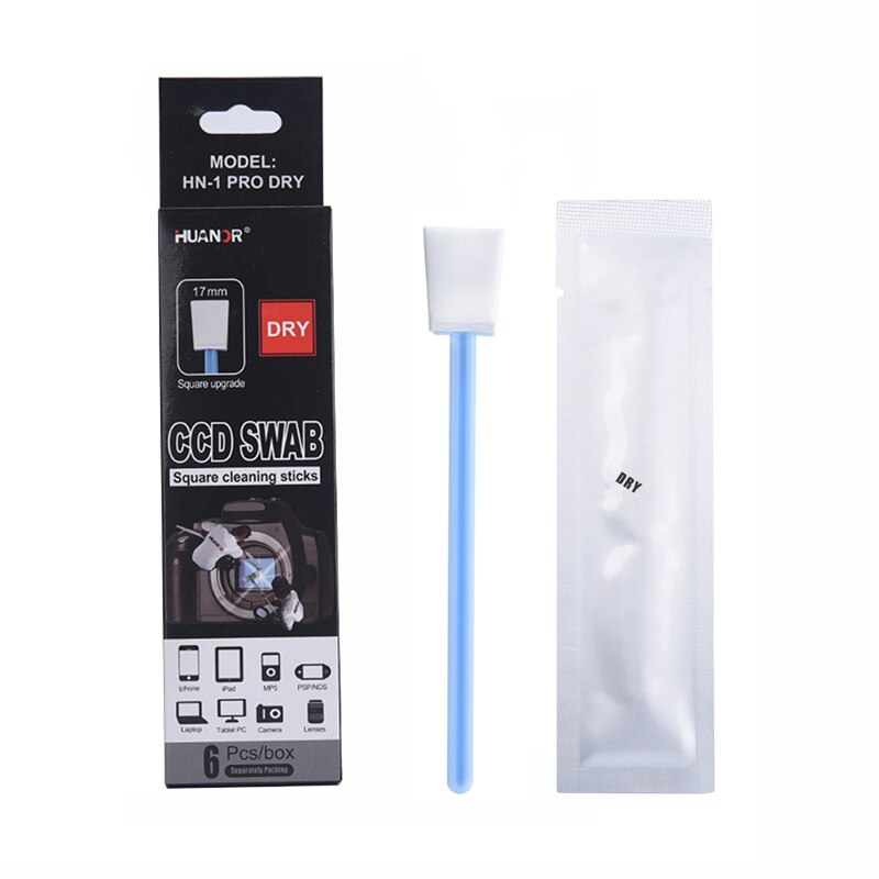 6 Pcs Ccd Sensor Cleaning Kit Droog/Nat Cmos Cleaner Droog/Nat Swab Voor Camera Dslr Camera 'S lens