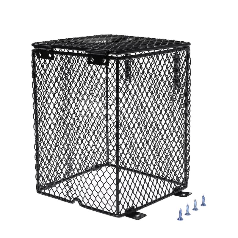 Reptile chauffage garde ampoule chauffante lampe enceinte Cage protecteur métal maille lampe couverture: Rectangular