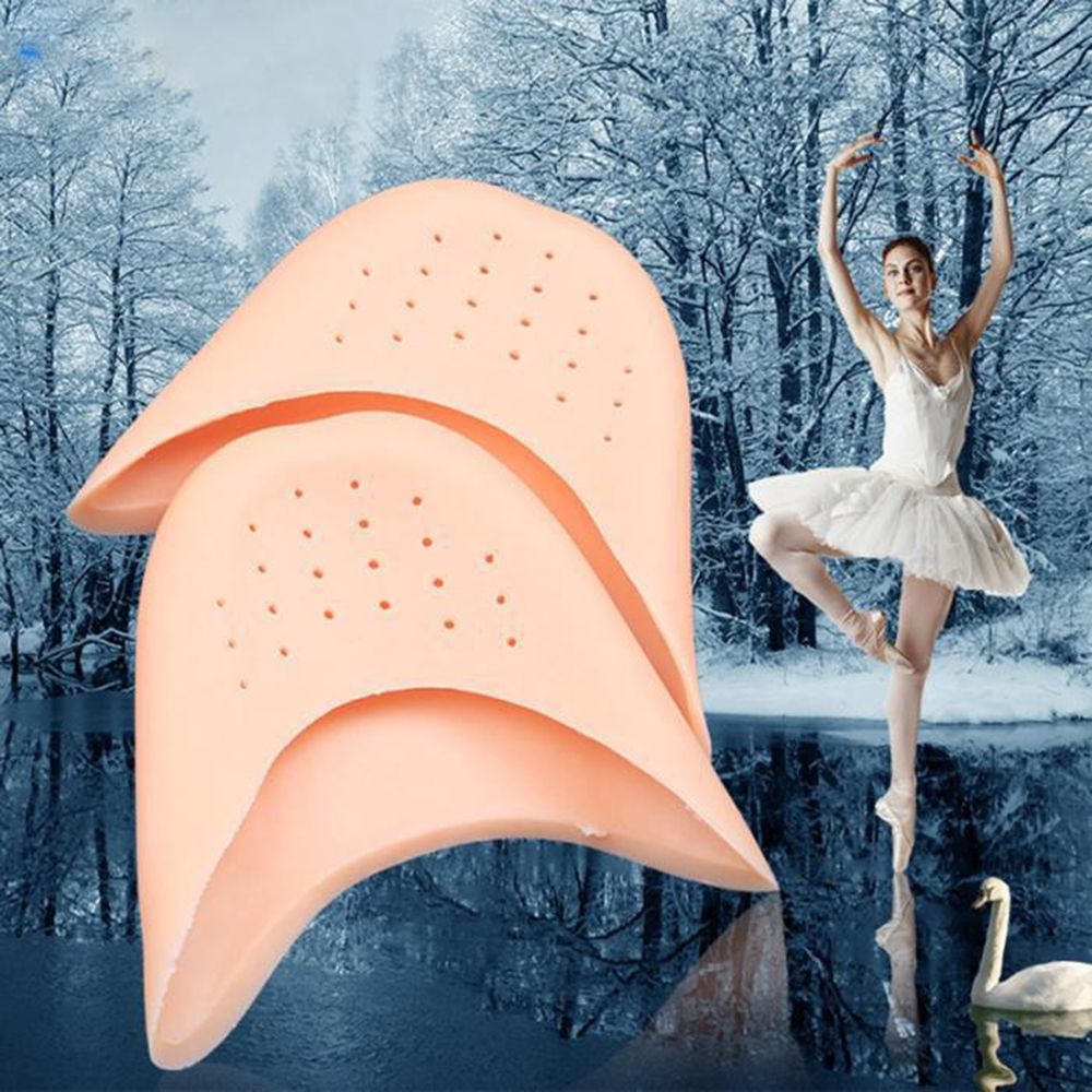 Almohadillas de Gel de silicona para Punta de baile, para Ballet, baile, Protector de punta de pie con Agujero de respiración, transpirable, absorción de impacto, 1 par