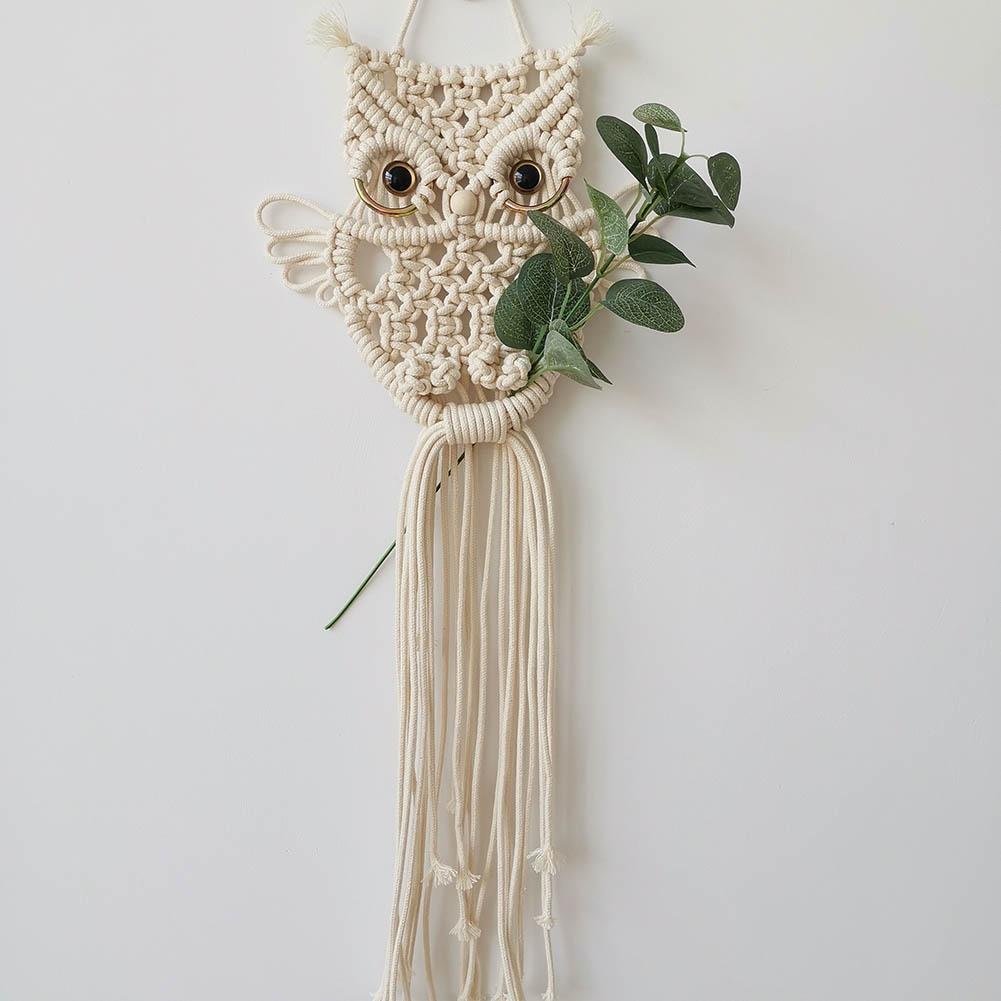 Hiboux macramé tissé tenture murale Dreamcatchers bohème tapisserie mur Art décor pour appartement dortoir décoration