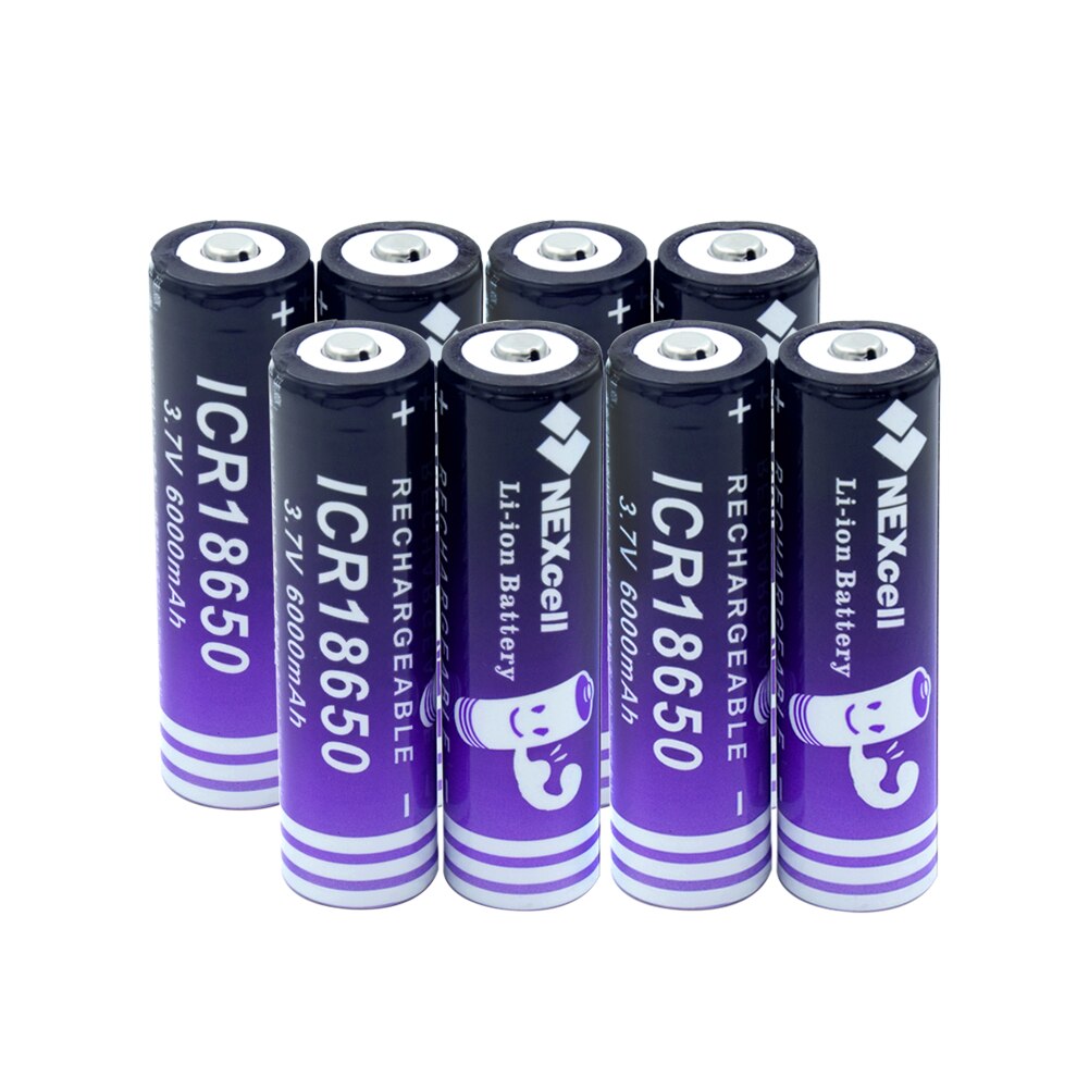 6/8/10 Pcs 3.7 V ICR 18650 6000mAh Li-ion Li Ion Lithium Batteries Rechargeable For Aerial Model Laptop Emergency Light Radio: 8 pieces