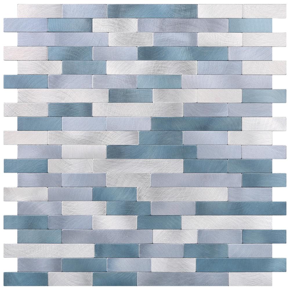Keuken Peel En Stick Tegels Backsplash Muur Sticker Aluminium Oppervlak Metalen Tegels Zelfklevende Backsplash Diy Home Decor: Style 1 / 1 sheeet