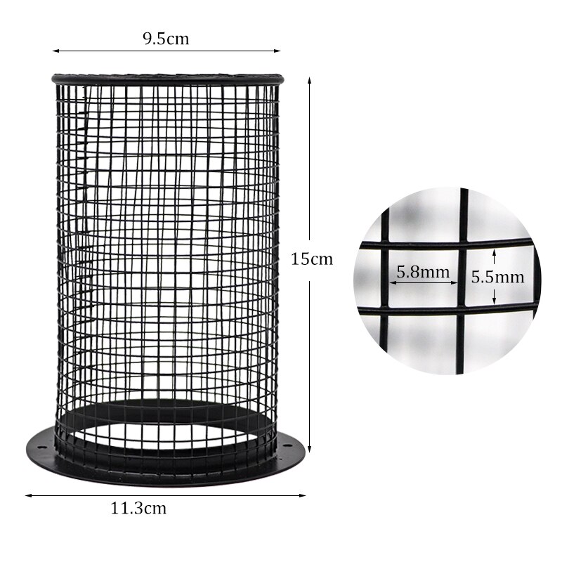 Reptiel Heater Guard Verwarming Lamp Lamp Behuizing Kooi Protector Metal Mesh Lamp Cover: Round