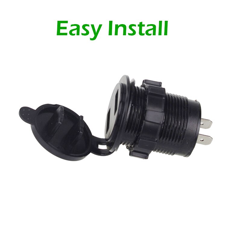 DC 12-24V 3.1A Dual USB Port Car Charger Cigarette Lighter Socket Power Adapter with LED Digital Voltmeter Meter Monitor