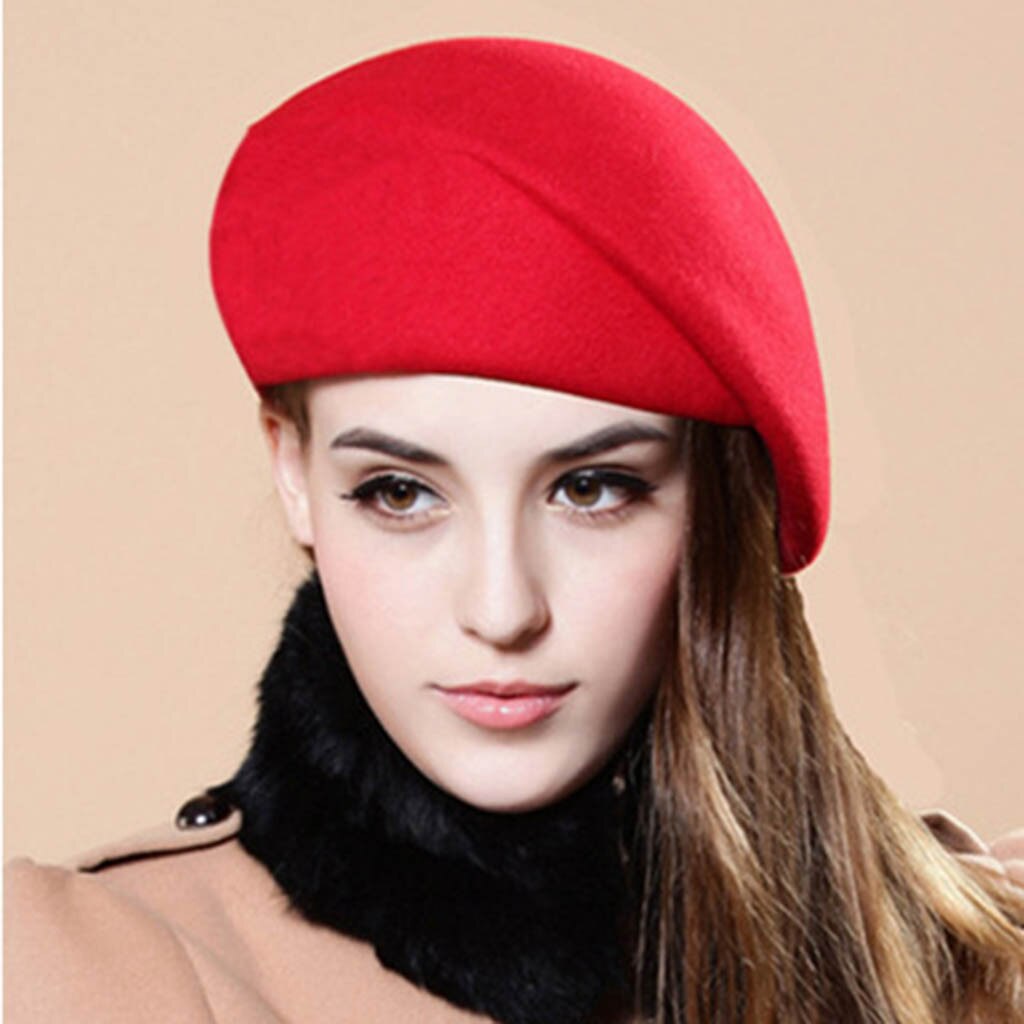 Womail Wol Baret Vrouwen Herfst Winter Warm Cap Vintage Stijlvolle Kunstenaar Schilder Franse hoed Meisje Pompoen Platte Hoed Vilt Baretten 823