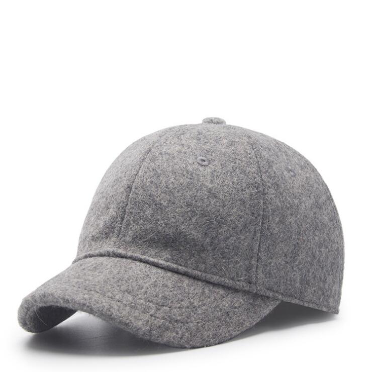 Seioum winter baseball petten voor heren korte klep 5cm zwarte wollen pet heren dad hat baseball pet rusland hoed bone masculino