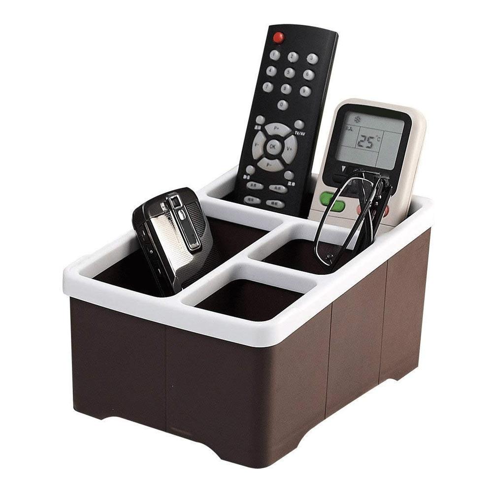 Fjernbetjeningsholder 4 rum organisator holder stativ reol holder til universal tv dvd ac home storage organisation