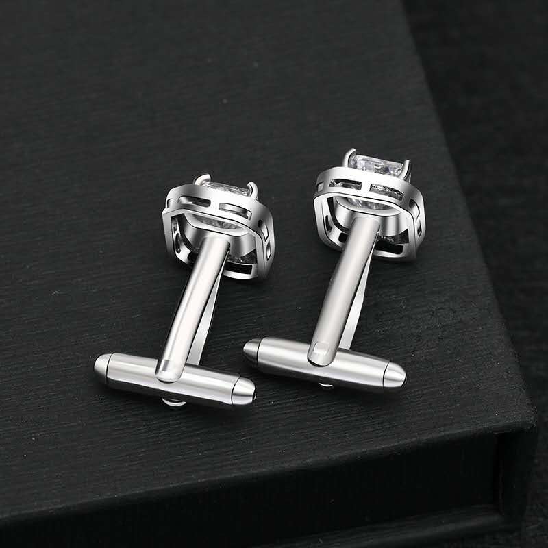 Men's Business Luxury Crystal Cufflinks Cufflinks Round Cufflinks Brand Jewelry Wedding Jewelry