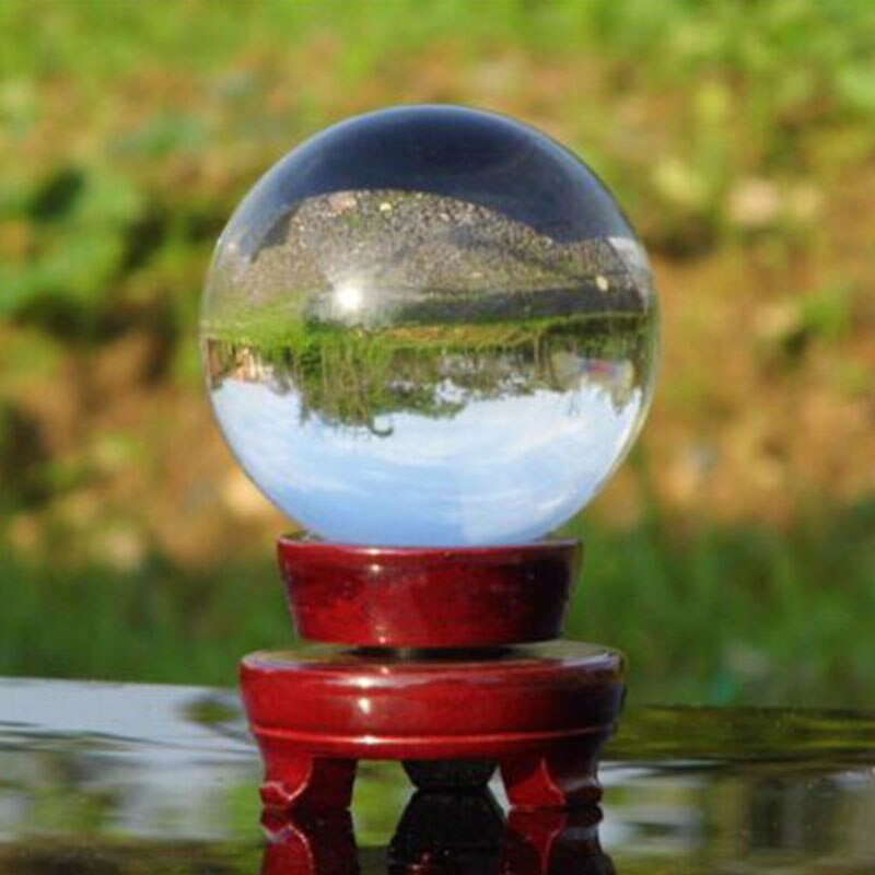 4cm Clear Crystal Ball Photography Prop Meditation Ball Glass Sphere Display Transparent Home Decoration Crafts Balls