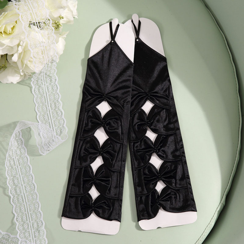 Gants de mariage longs en Satin vert pour mariée, longueur coude, pour Femme, pour soirée, danse, ST020