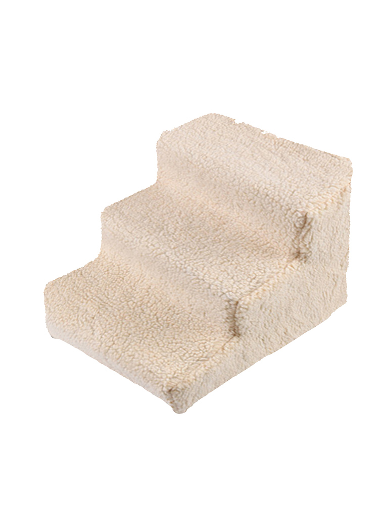 Escalera de escalada portátil para perros y gatos, rampa antideslizante de fácil montaje con 3 escaleras escalones para mascotas pequeñas