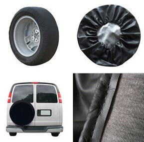 15 "simili cuir polyuréthane résistant noir Autos roue de secours pneu couverture sac de Protection taille M ajustement pour HONDA CRV universel pour toutes les voitures