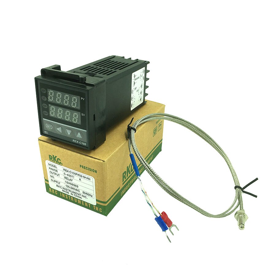 REX-C100 Digital PID Temperatur Control Controller Thermostat Relais ausgang 0 zu 400C mit K-typ Thermoelement Sonde Sensor