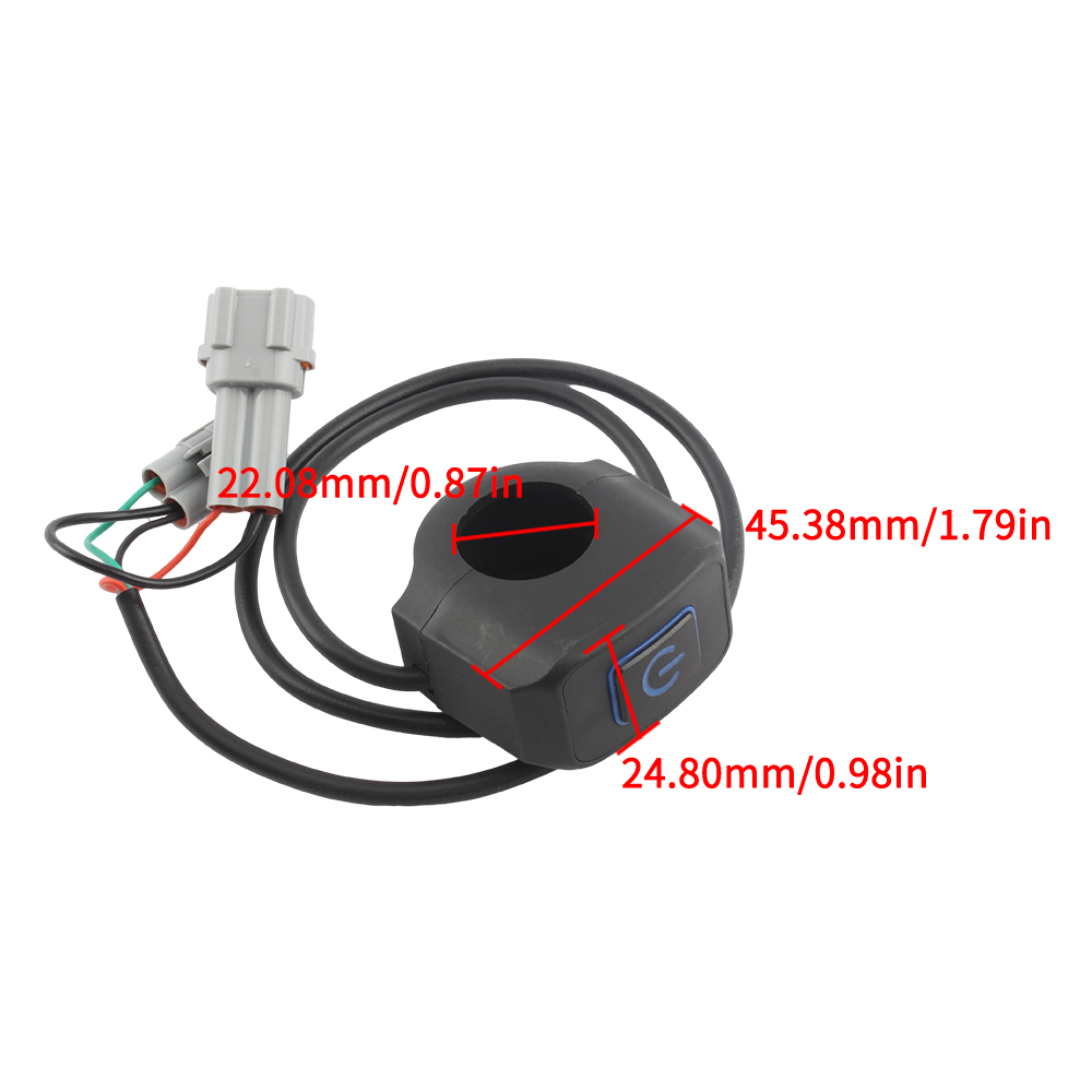 Interruptor de Faro de Motocross para motocicleta, montaje de manillar de Control modificado para luz LED de 22mm, piezas modificadas Surron