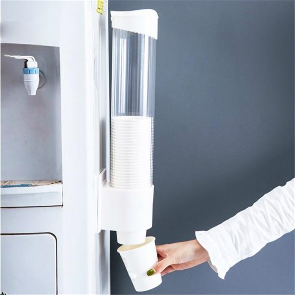 70Cups Plastic Paper Cup Holder Automatic Water Dispenser Cup Holder Disposable Paper Cup Rack Home Improvement