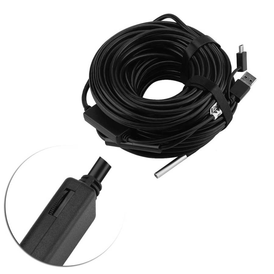 Endoskop kamera 20m kabel 5.5mm usb endoskop med 720p hd vandtæt kamera til android pc rør bilinspektion
